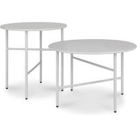 BEISTELLTISCH Finn 44/46 cm und 53/36 cm Hellgrau (2tlg) - Hellgrau, Metall (0.1/53/36cm) - BoMoe