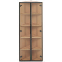 VITRINENSCHRANK Eichenfarben 62/35/160 cm - Eichefarben, Holzwerkstoff (62/160/35cm) - PANGIVO
