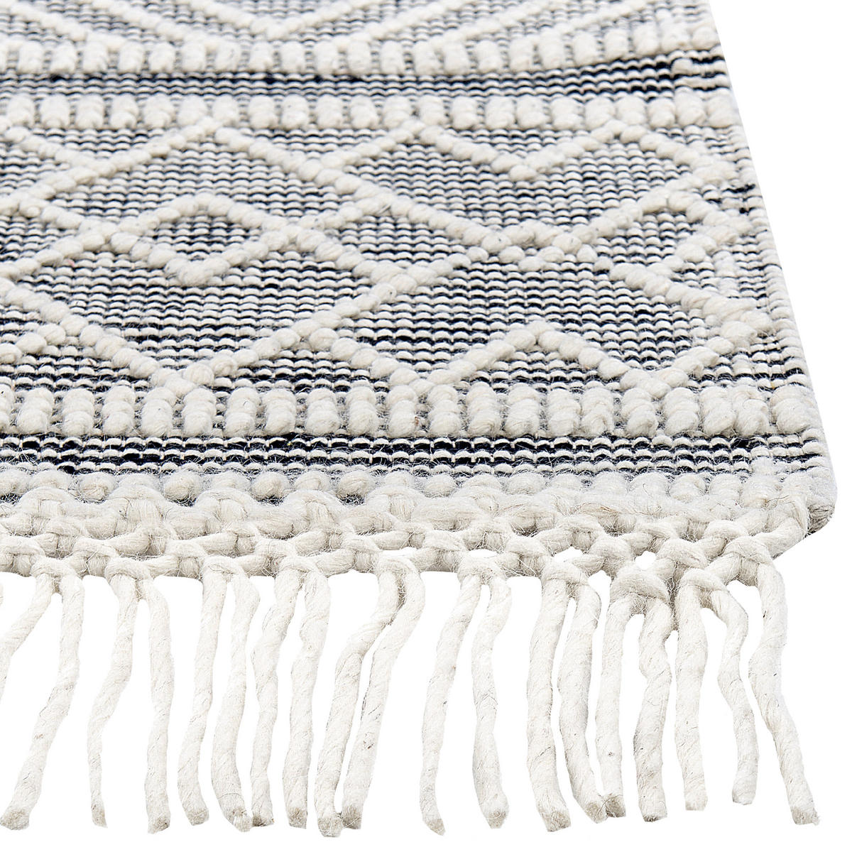 KURZFLOR-TEPPICH Toprakkale 230/160 cm - Grau, Textil (160/230cm) - Beliani