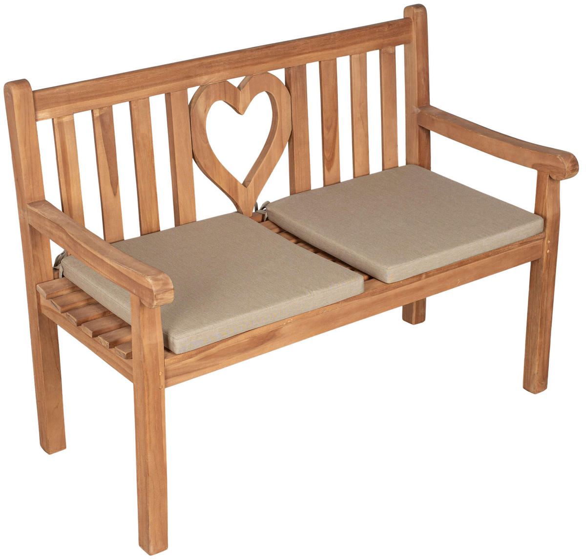 SITZKISSEN Auflage 2er Set beige - Beige, Textil (50/50/4cm) - Mr. Deko