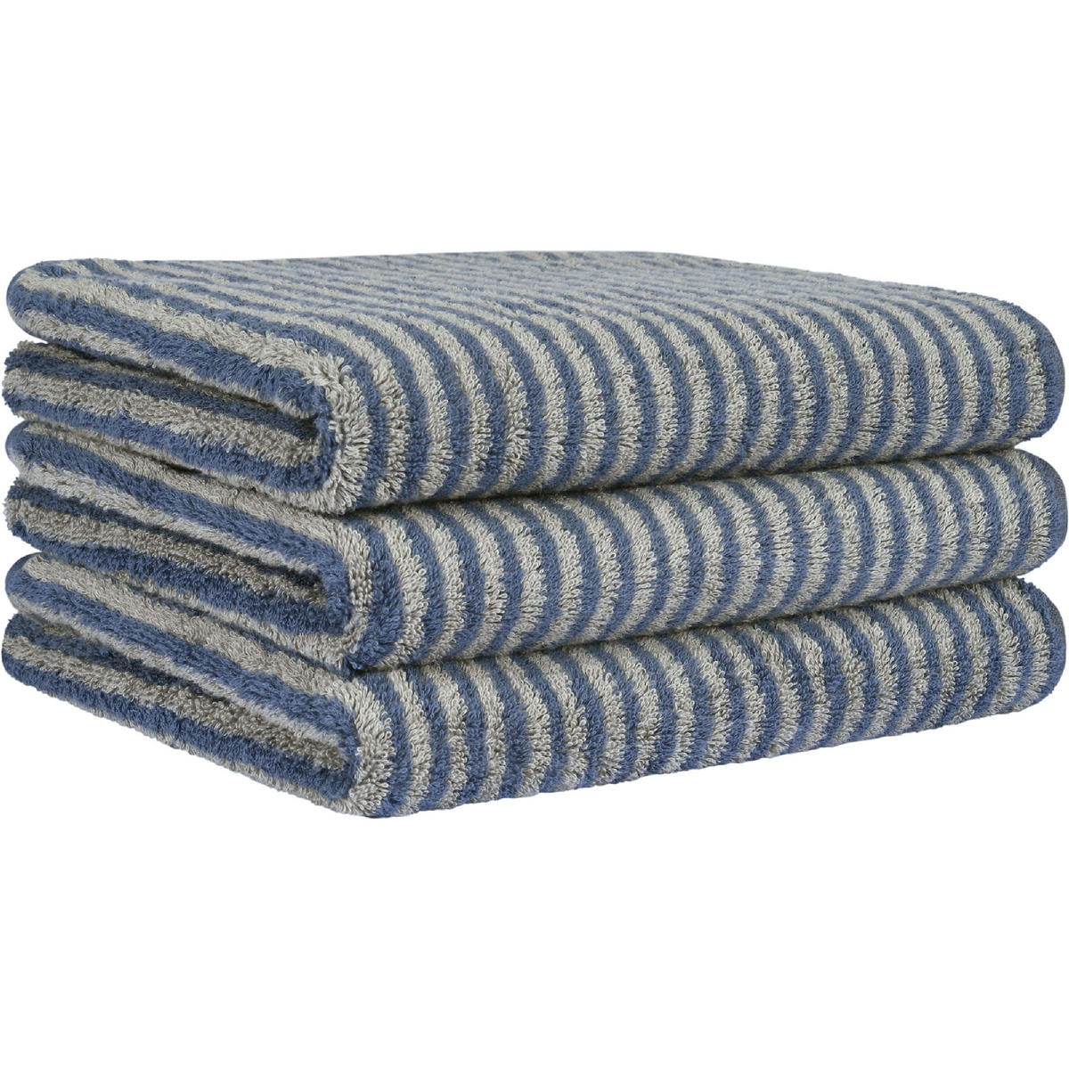 HANDTUCH TWO-TONE STRIPES 480 FIELD - 34 - Grün, Textil (50/100cm) - Cawoe