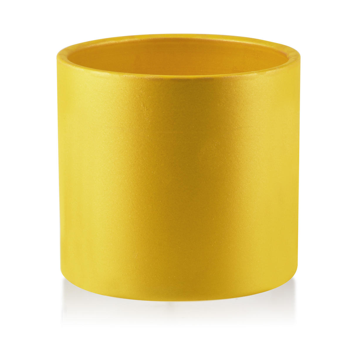 BLUMENTOPF Ava Gelb 12.7/12.7/11.7 cm Keramik - Gelb, Keramik (11.7cm) - Mondex