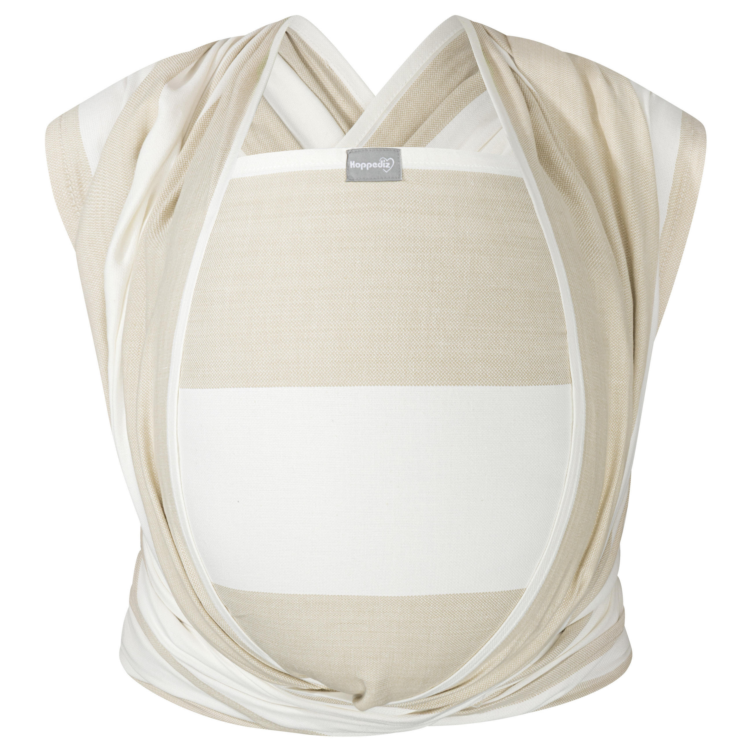 BABYTRAGETUCH Gewebtes Tragetuch - Sandfarben/Creme, Textil (70/0.1/540cm) - Hoppediz