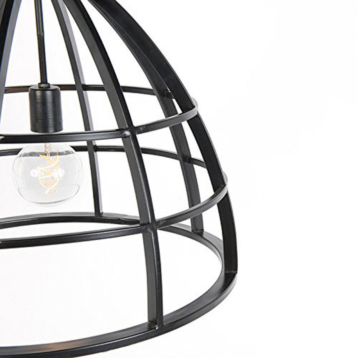 HÄNGELEUCHTE RUDO Ø53x63,5 cm, Metall, Schwarz - Schwarz, Metall (53/53/63.5cm) - Light & Living