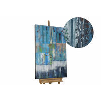 ÖLGEMÄLDE 80/120 cm - Türkis/Blau, Holz/Textil (2/120cm) - KUNSTLOFT