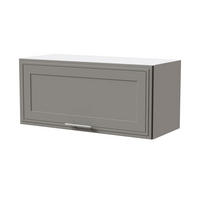 KLAPPHÄNGESCHRANK Salo W4B/80 Weiß / Dust Grey Matt 80 / 32,5 / 36cm - mit Blum Aventos Klappenbeschlag - Weiß/Grau, Holz/Holzwerkstoff (80/36/32.5cm) - Feldmann-Wohnen