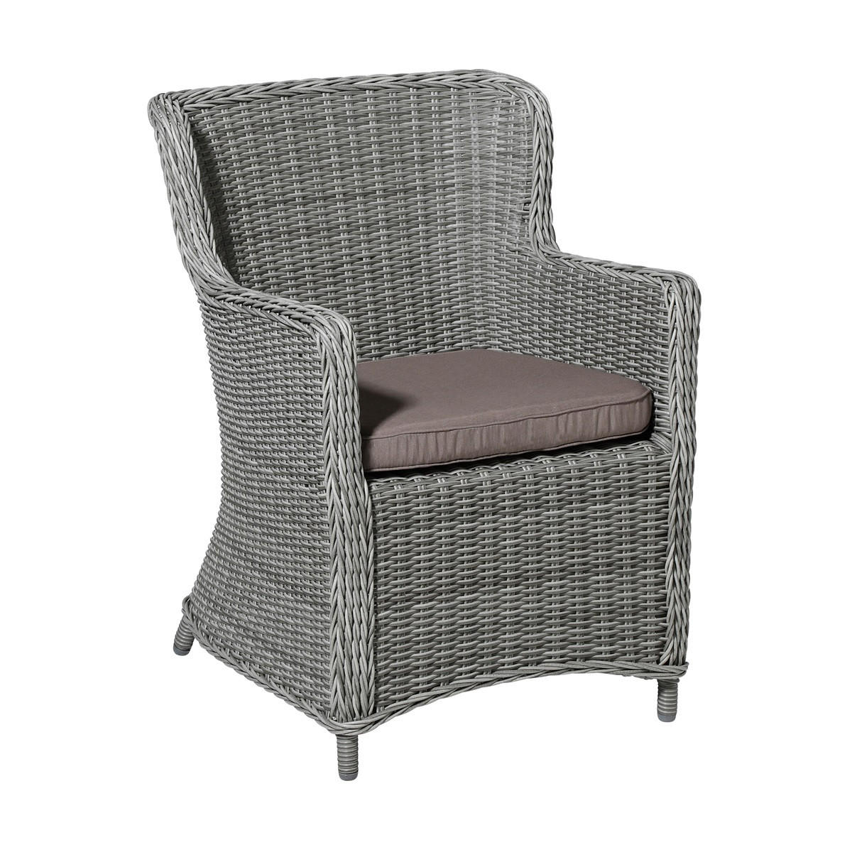 SITZKISSEN Panama 48/48 cm 4er-Set - Taupe, Textil (48/5/48cm) - Madison