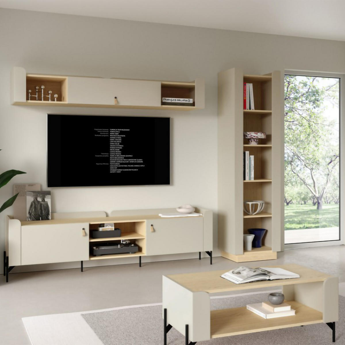 BÜCHERREGAL Sorella mit 4 offenen Regalböden, 55 cm, für Jugendzimmer, Macadamia + Eiche Mavelie - Eichefarben/Beige, Holzwerkstoff (55/201/42cm) - Beautysofa