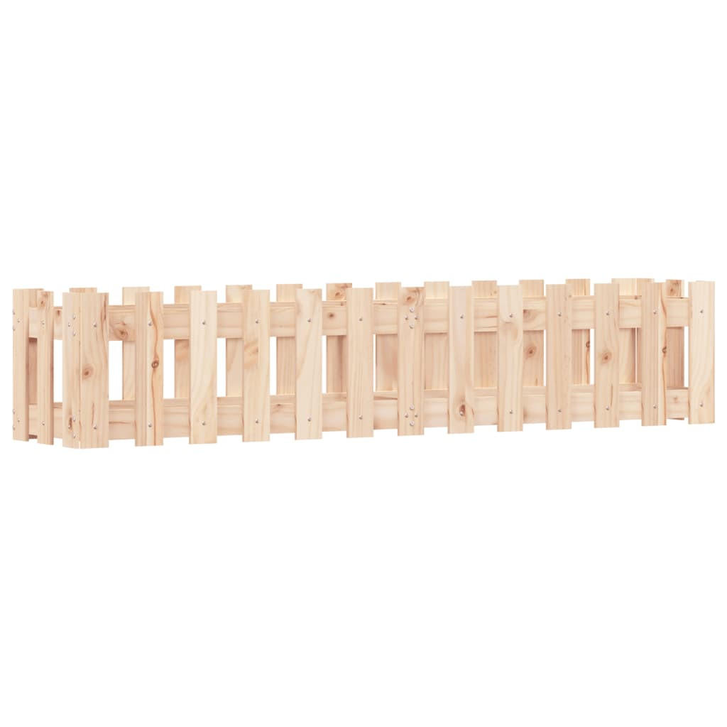 HOCHBEET Lattenzaun-Design 150x30x30 cm Massivholz Kiefer - Naturfarben, Holz (150/30/30cm) - furnicato