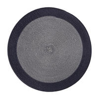 TISCHSET Lisena, Durchmesser 38cm, Rund Platzmatte, Platzdeckchen Telleruntersetzer für Dekorative Tisch, Esszimmer, Restaurant - Blau, Kunststoff (38cm) - home&you