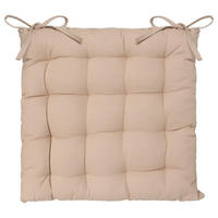 STUHLKISSEN Ziersteppung eckig beige - Beige, Naturmaterialien (5.5cm) - Atmosphera Createur d´interieur