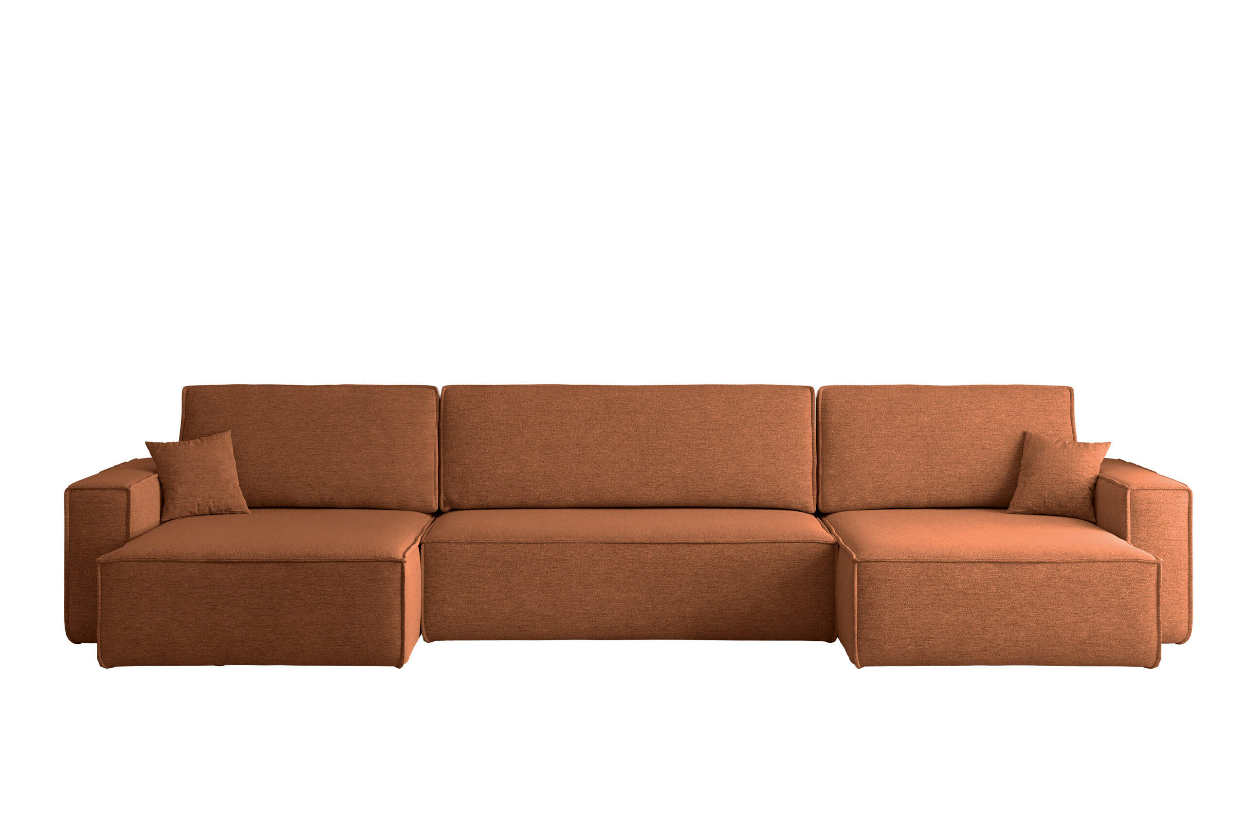 ECKSOFA Mit Schlaffunktion Und Bettkasten, Eckcouch BEST U XL Stoff Verita Kupfer - Kupferfarben, Holz (142/372cm) - Kaiser Möbel