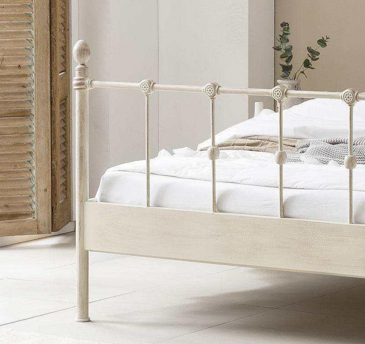 METALLBETT Francesca / 180 x 200 cm / sand-kupfer - Sandfarben, Metall (180/200cm) - BED BOX