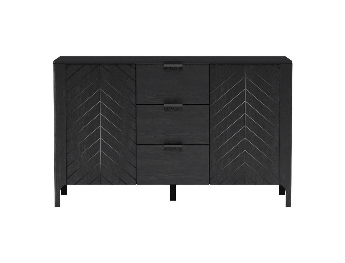 KOMMODE Malumi MM-1 Schwarz Paintflow - Schwarz, Holzwerkstoff (153/95/40.5cm)
