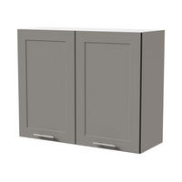HÄNGESCHRANK Oslo W3/90 Weiß / Dust Grey Matt 90 / 32,5 / 72cm - Weiß/Grau, Holz/Holzwerkstoff (90/72/32.5cm) - Feldmann-Wohnen