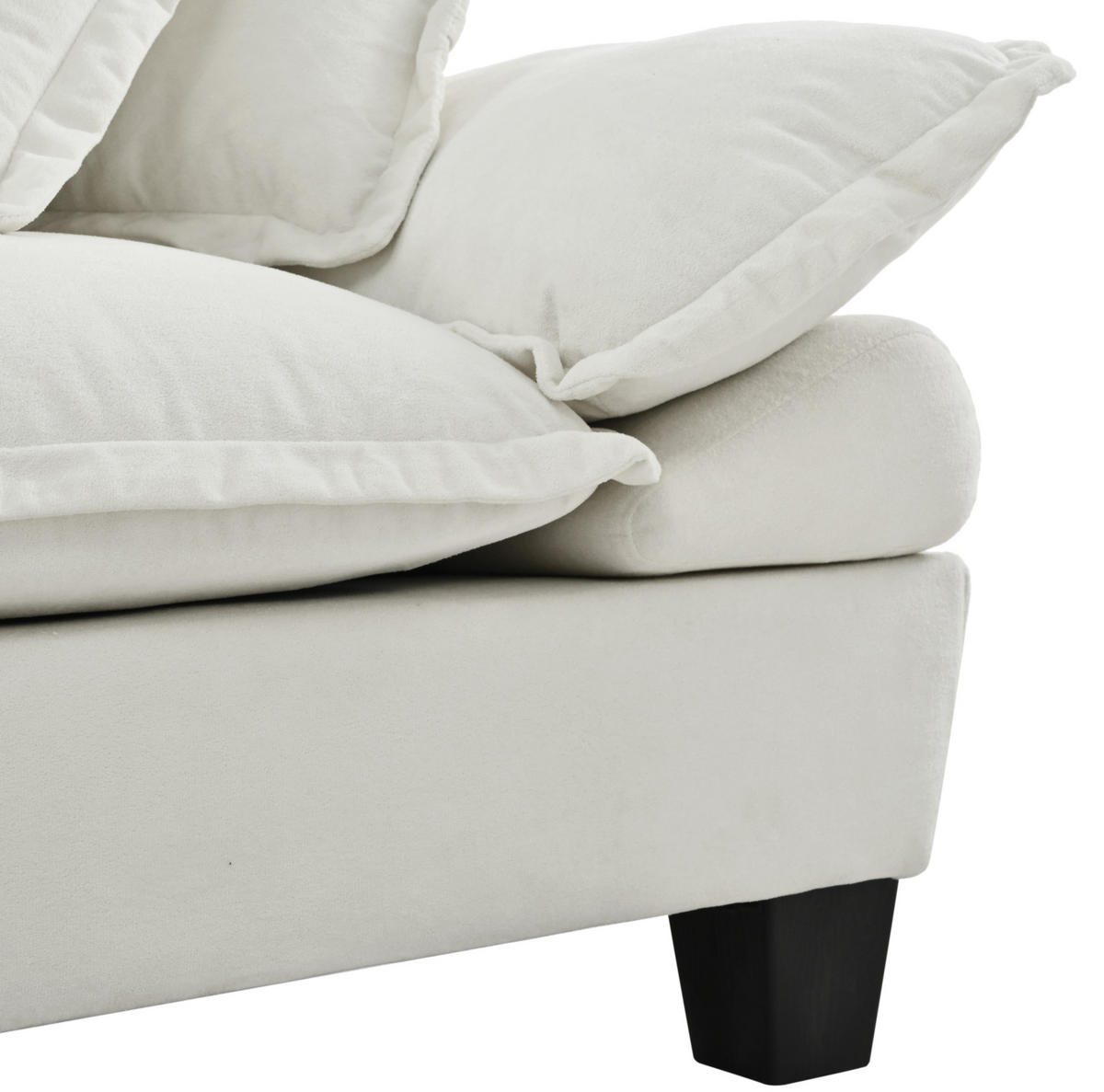 ECKSOFA 224/151/90 cm Beige aus Chenille mit USB und Stauraum - Beige, Textil (151/224cm) - OKWISH