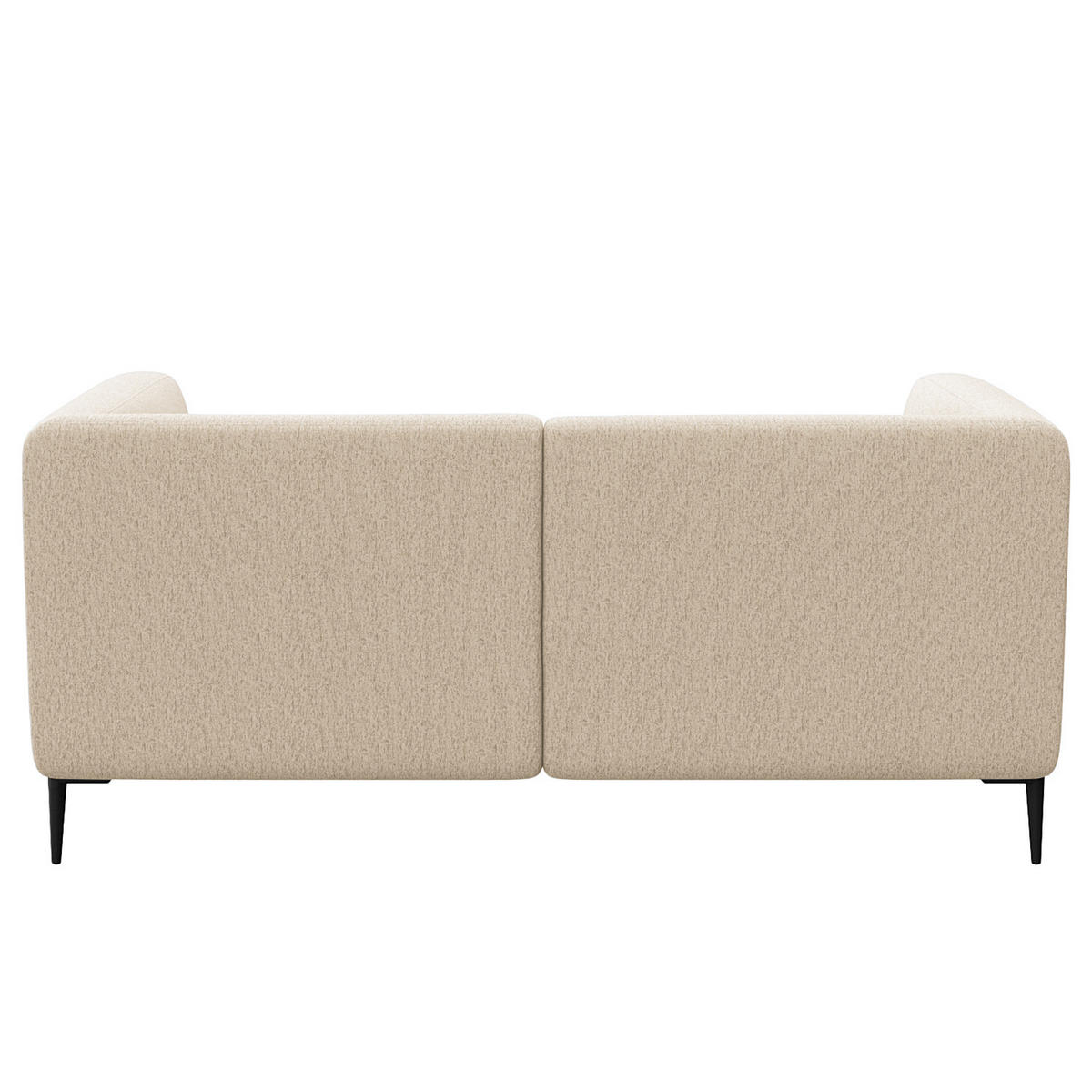 2,5-SITZER SOFA - Beige/Schwarz, Textil/Metall (175/74/88cm) - home24