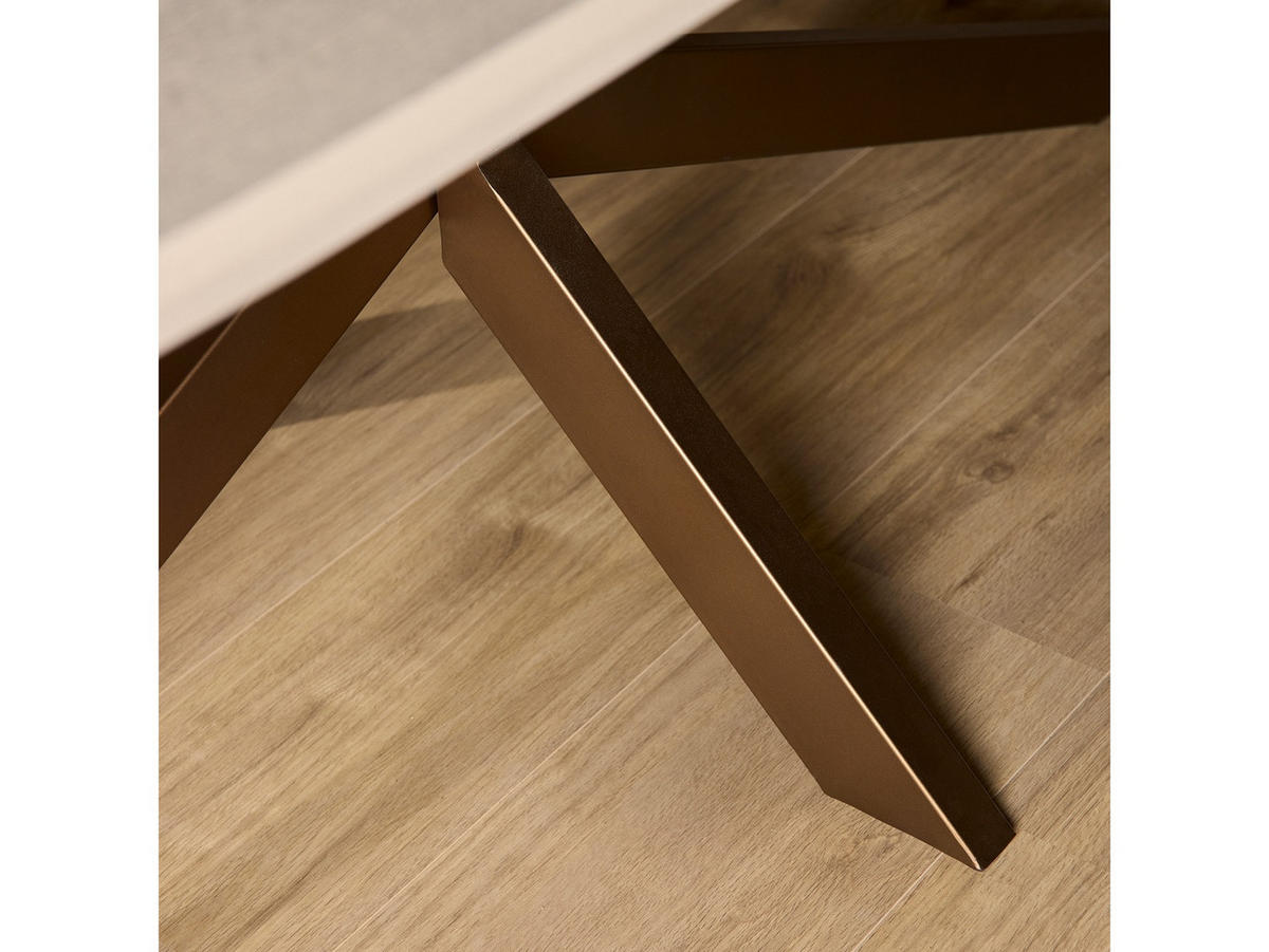 ESSTISCH Dimora Sand | Dänisches Oval 160 cm X 90 cm Sand - Sandfarben, Holz (90/160/76cm) - Villa Möbel