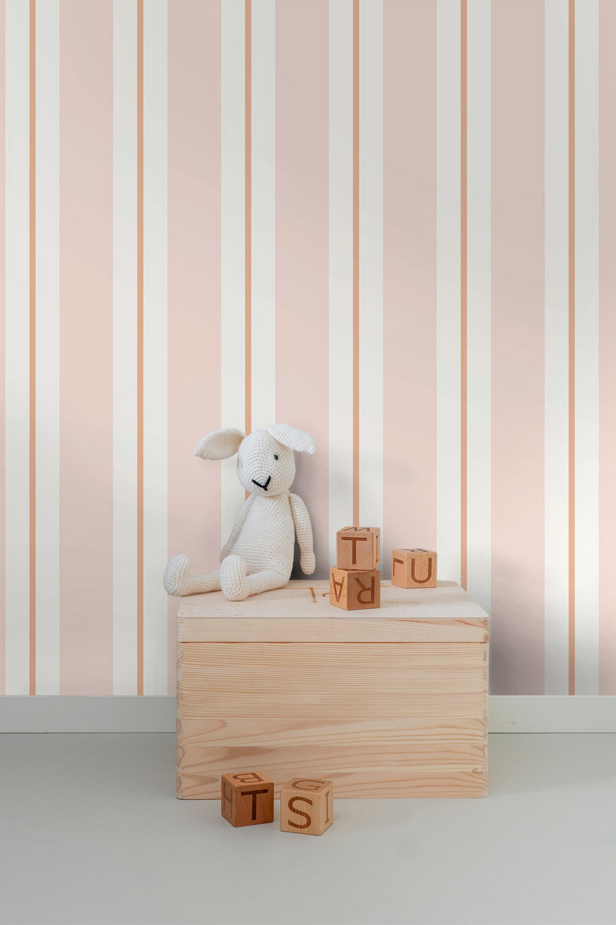 TAPETE Streifen 53 cm x 10 m - Pink, Papier (53/1000cm) - Sanders & Sanders