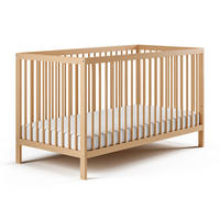 BABYBETT mit Matratze 60x120 cm in Weiß - Naturfarben, Holz (60/120cm) - Kids Collective