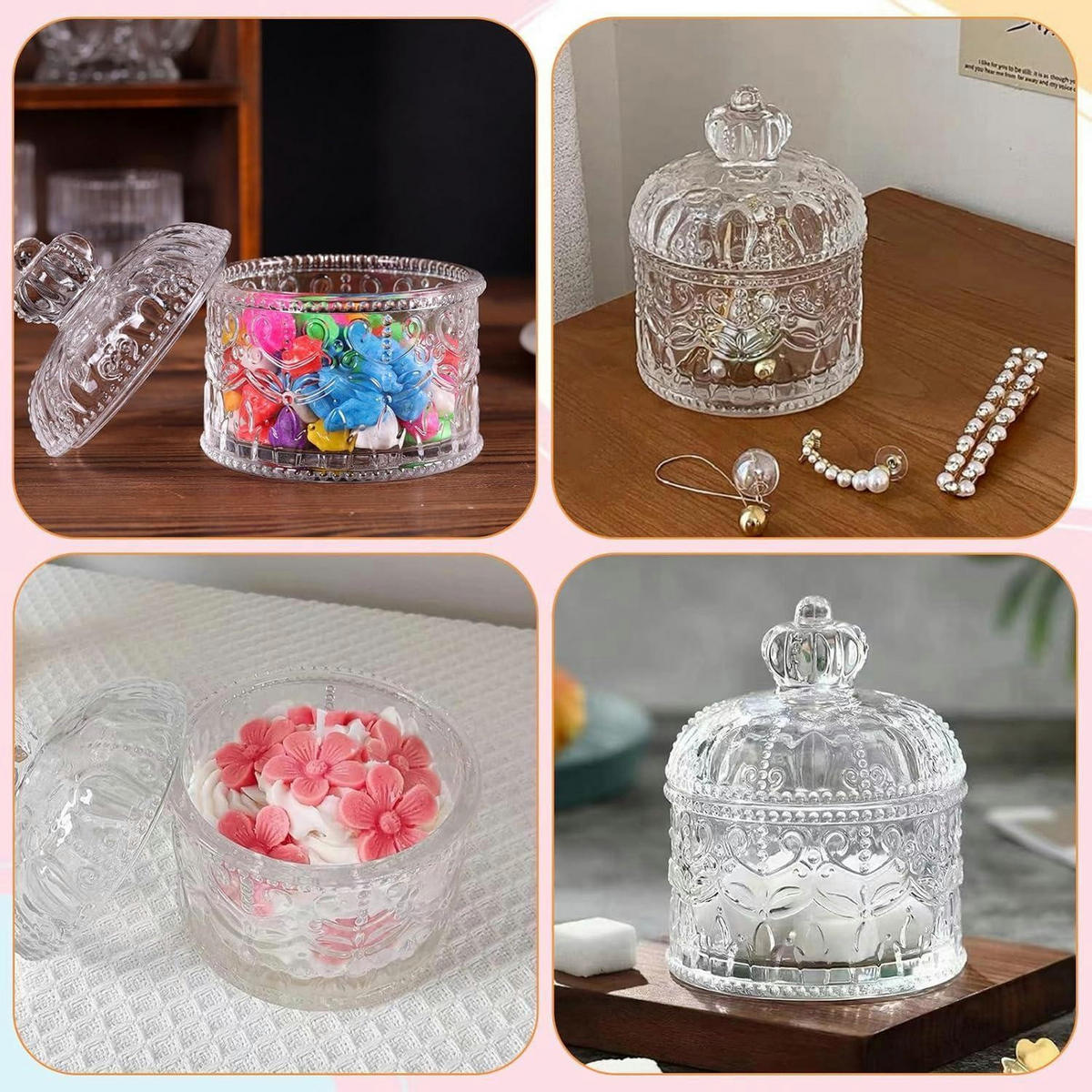 BONBONGLAS 2-teiliges Set Glas Transparent 300ml - Transparent, Glas (5/5/5cm)