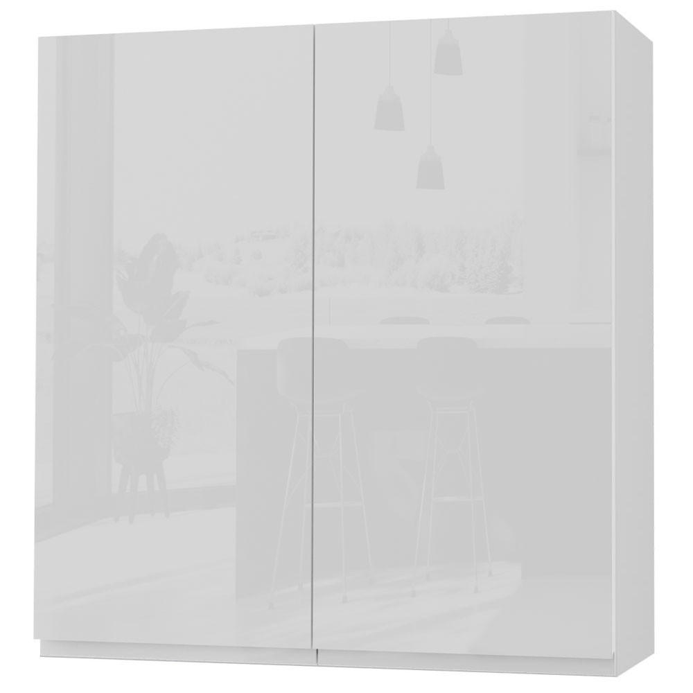 HÄNGESCHRANK Florence W4/90 Weiß / RAL 9003 signalweiß HG 90 / 32,5 / 96cm - Weiß Hochglanz/Weiß, Holz/Holzwerkstoff (90/96/32.5cm) - Feldmann-Wohnen