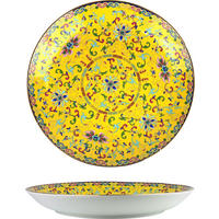 DEKOSCHALE Chinese flowers Gelb Porzellan - Gelb, Keramik (41.2/5.2cm) - FURNARO