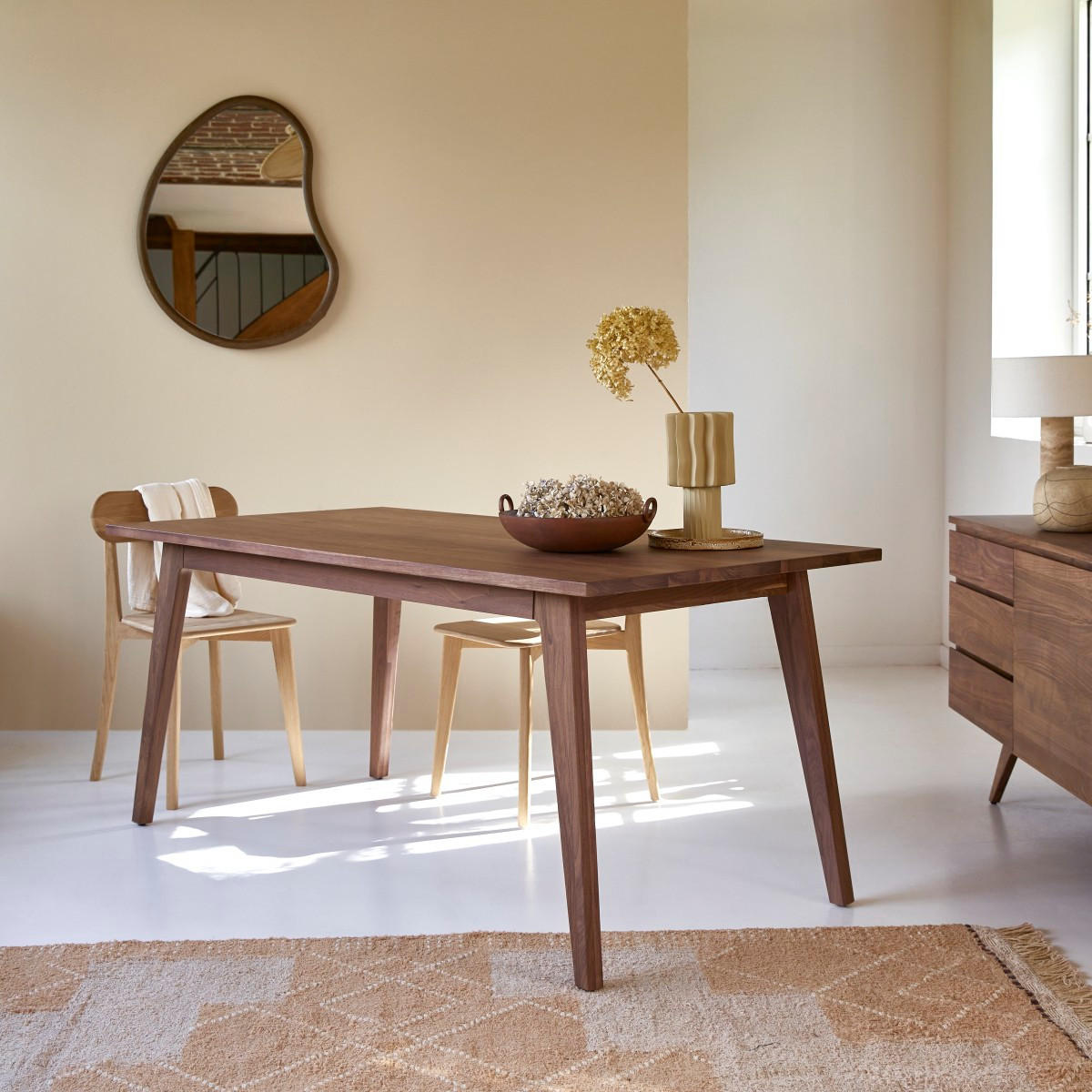 TISCH Esmée Braun aus Walnuss - Braun, Holz (90/180/78cm) - Tikamoon