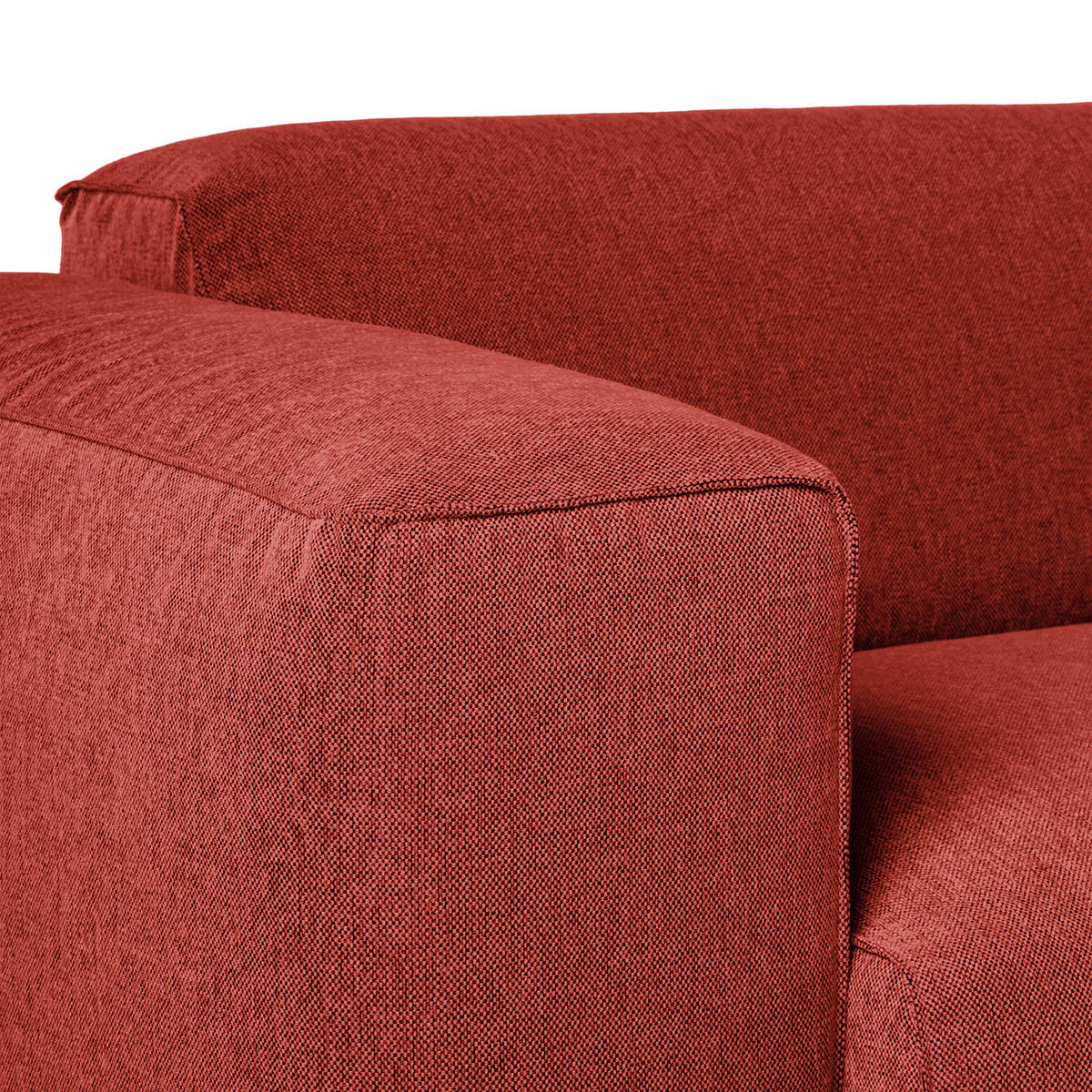 3-SITZER SOFA - Rot/Schwarz, Kunststoff/Textil (251/71/102cm) - home24