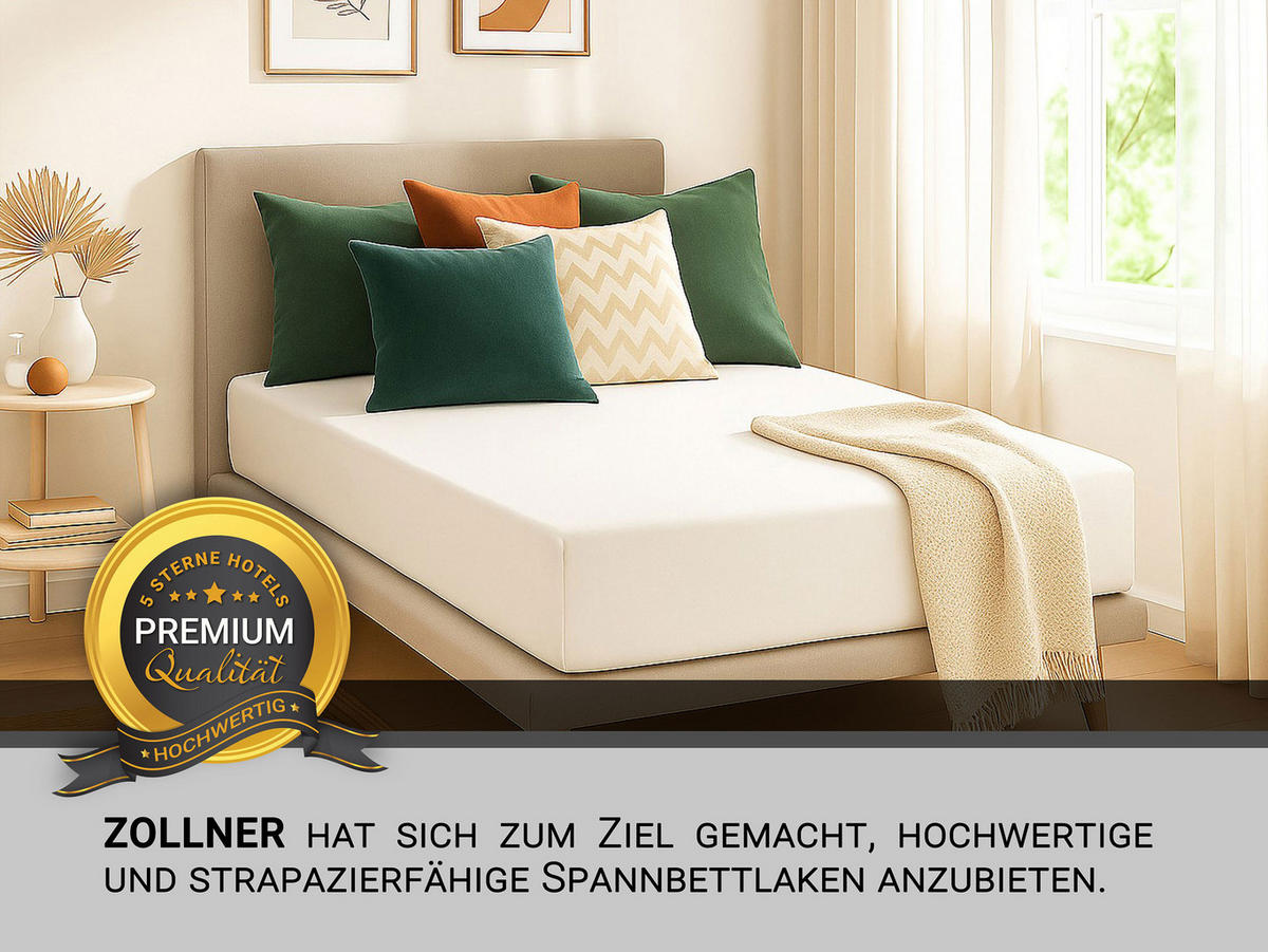 SPANNBETTLAKEN, 100x200 cm, 80% Baumwolle, 20% Polyester - Weiß, Naturmaterialien (100/200cm) - Zollner