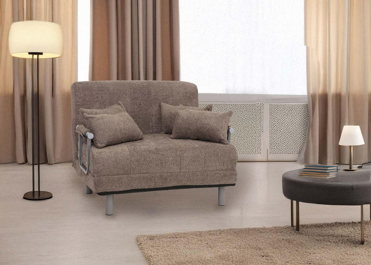 SCHLAFSESSEL Braun - Braun, Textil (105/80/190cm) - MCW