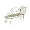 GARTENBANK Sizon Metall Grün 156x46x78cm Gartenliege - Grün, Metall (156/78/46cm) - DELUKE