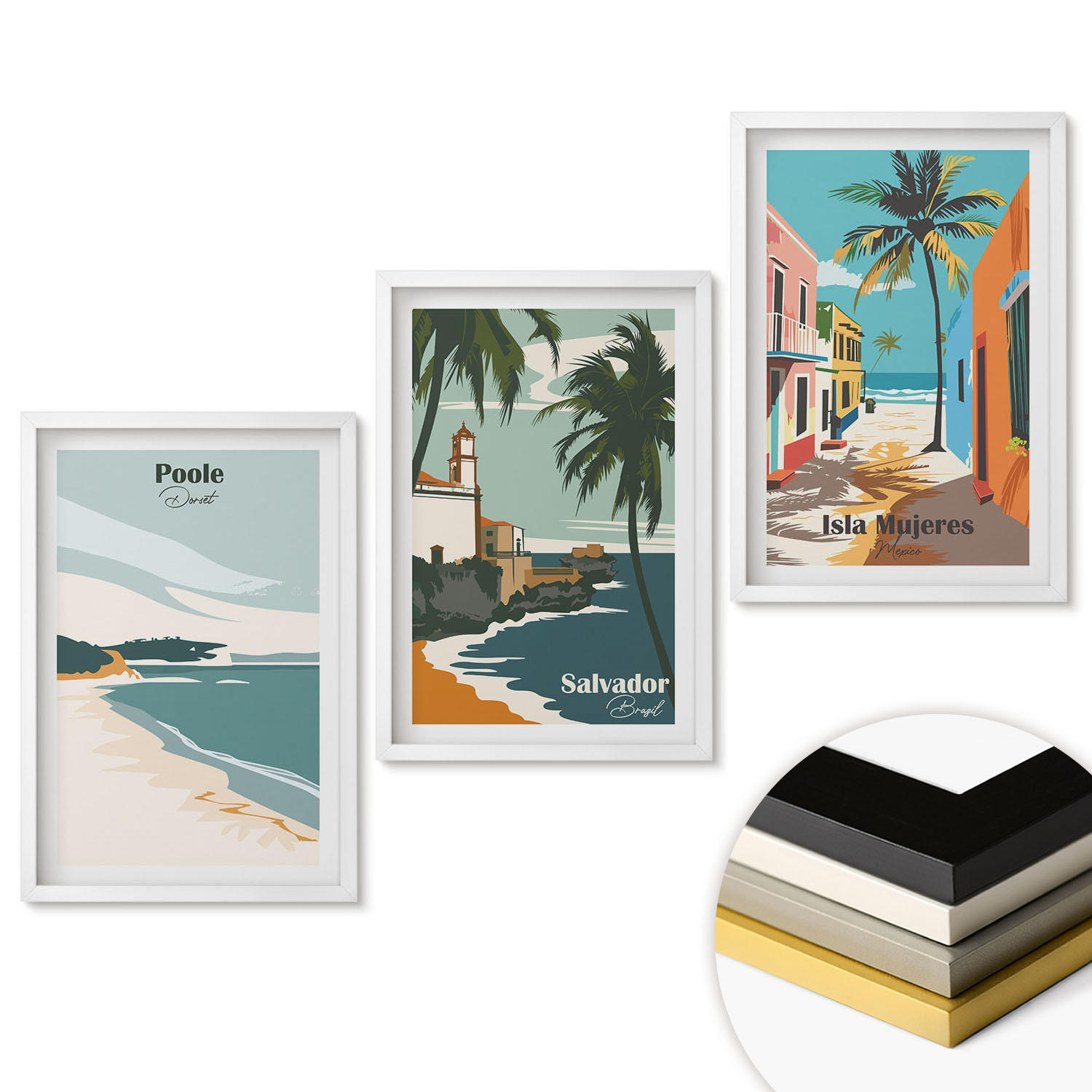 ArtPrintCave Wandbilder Weiß 40x60 cm