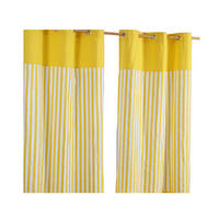 ÖSENVORHANG Streifen blickdicht 2er-Set, 137/182 cm - Gelb, Textil (137/182cm) - Homescapes