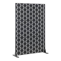 TRENNWAND Basciano - Schwarz, Metall (120/180/40cm) - casa.pro