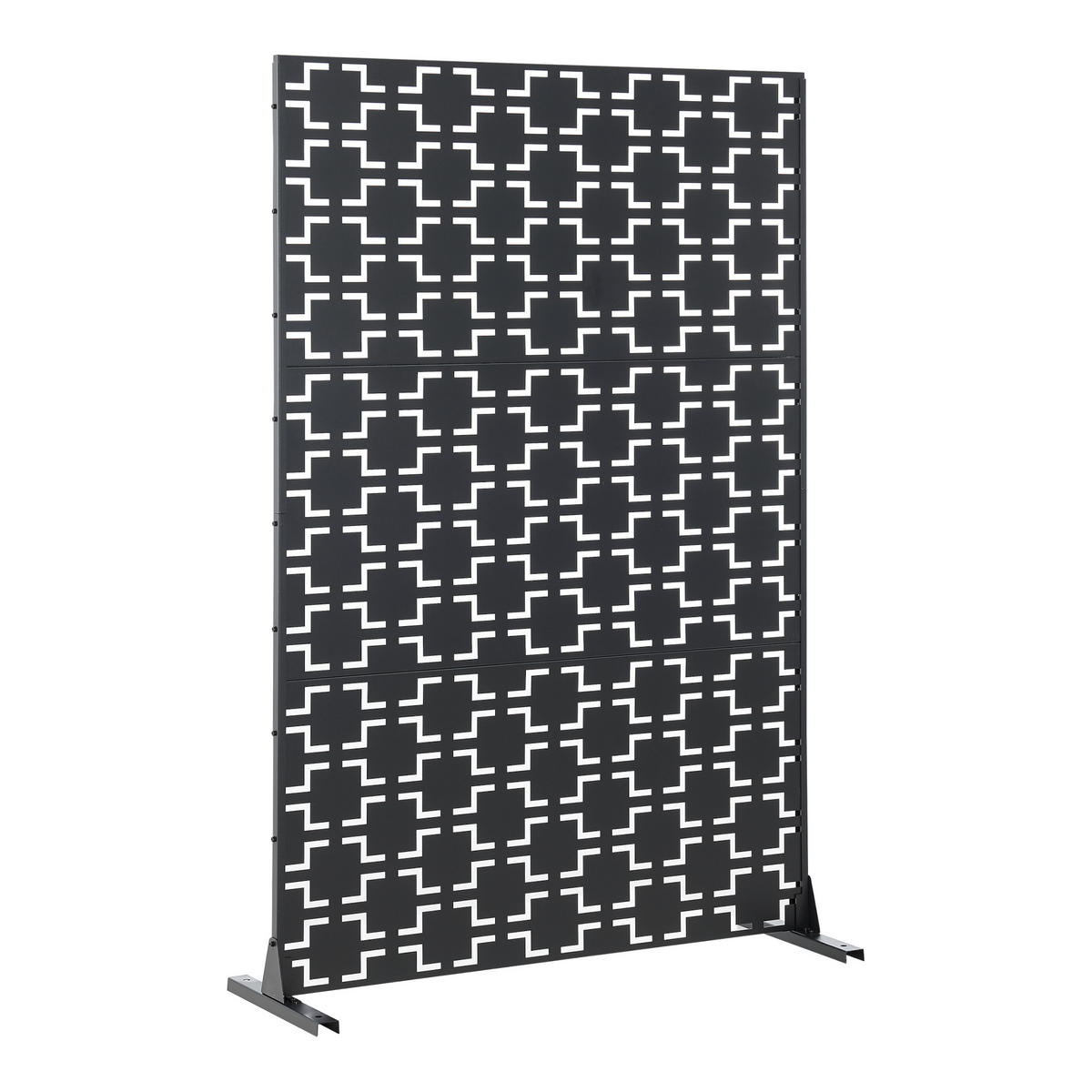 TRENNWAND Basciano - Schwarz, Metall (120/180/40cm) - casa.pro