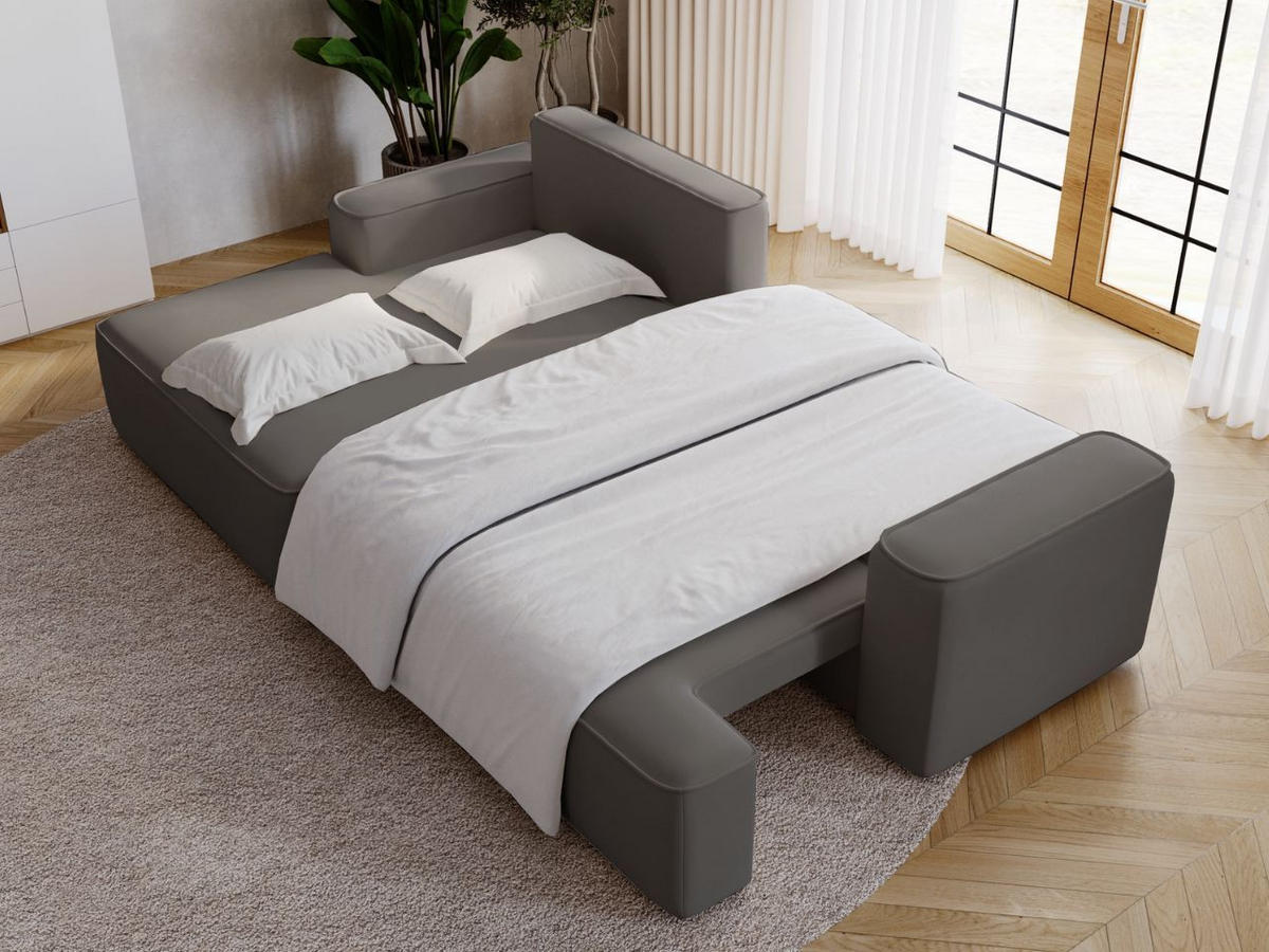 ECKSOFA California Dunkelgrau Links - Dunkelgrau, Holz/Textil (165/270cm) - Graingold