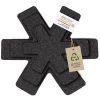 STAPELSCHUTZ Pfannenschoner 6er-Set - Dunkelgrau, Textil (38/38cm) - Miqio Design