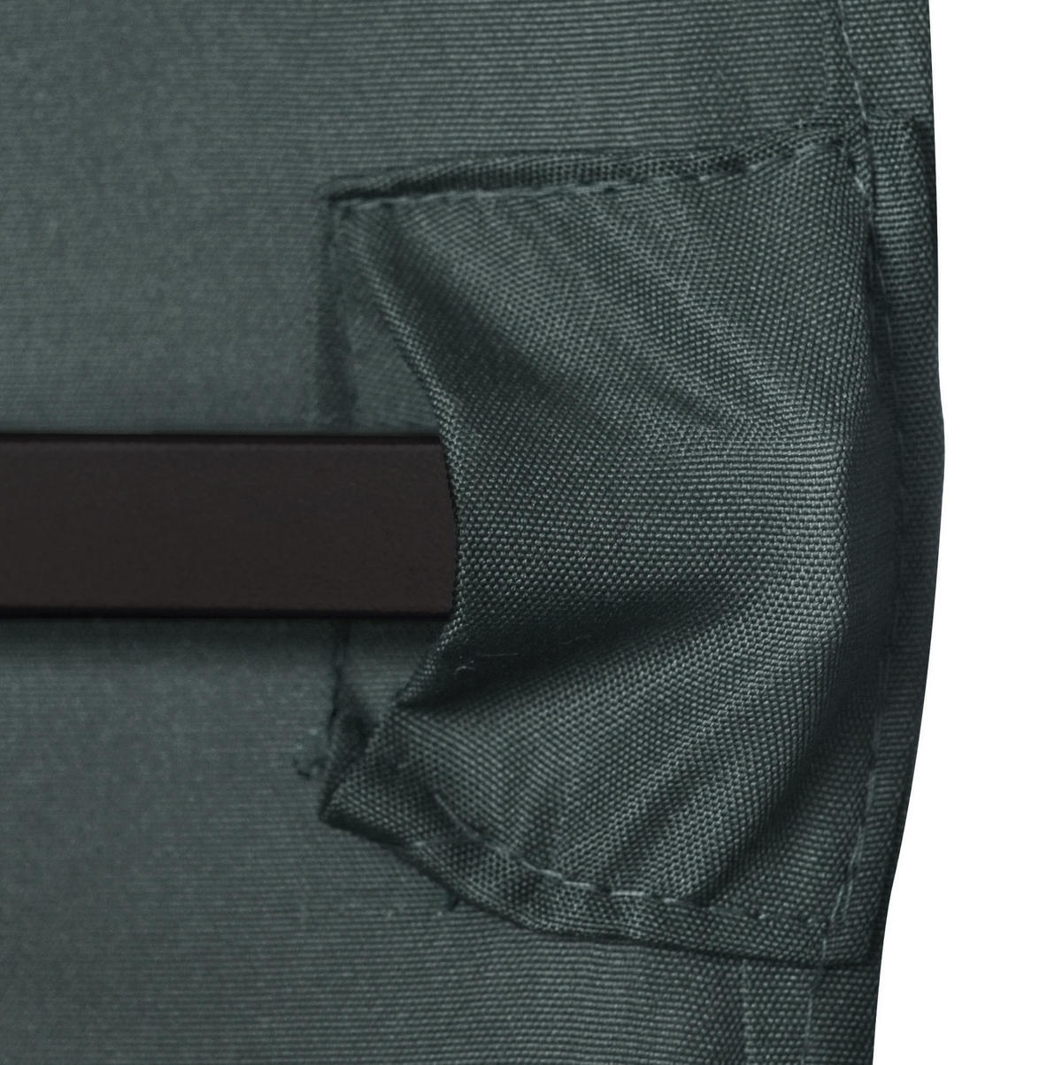 PAVILLONDACH 298/295 cm aus Polyester mit PA-Beschichtung, UV-Schutz und Entwässerungslöchern, Dunkelgrau - Dunkelgrau, Textil (295/1/298cm) - Redom