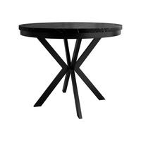 ESSTISCH ausziehbar Edder 120 - Schwarz, Holzwerkstoff/Metall (120/120/76cm) - MIRJAN24