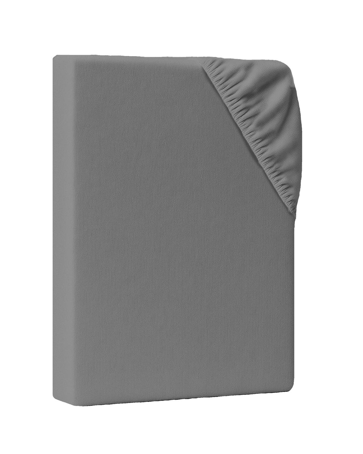 SPANNBETTLAKEN TOPPER 200/200/12 cm Anthrazit - Anthrazit, Textil (200/200cm) - AM Qualitätsmatratzen