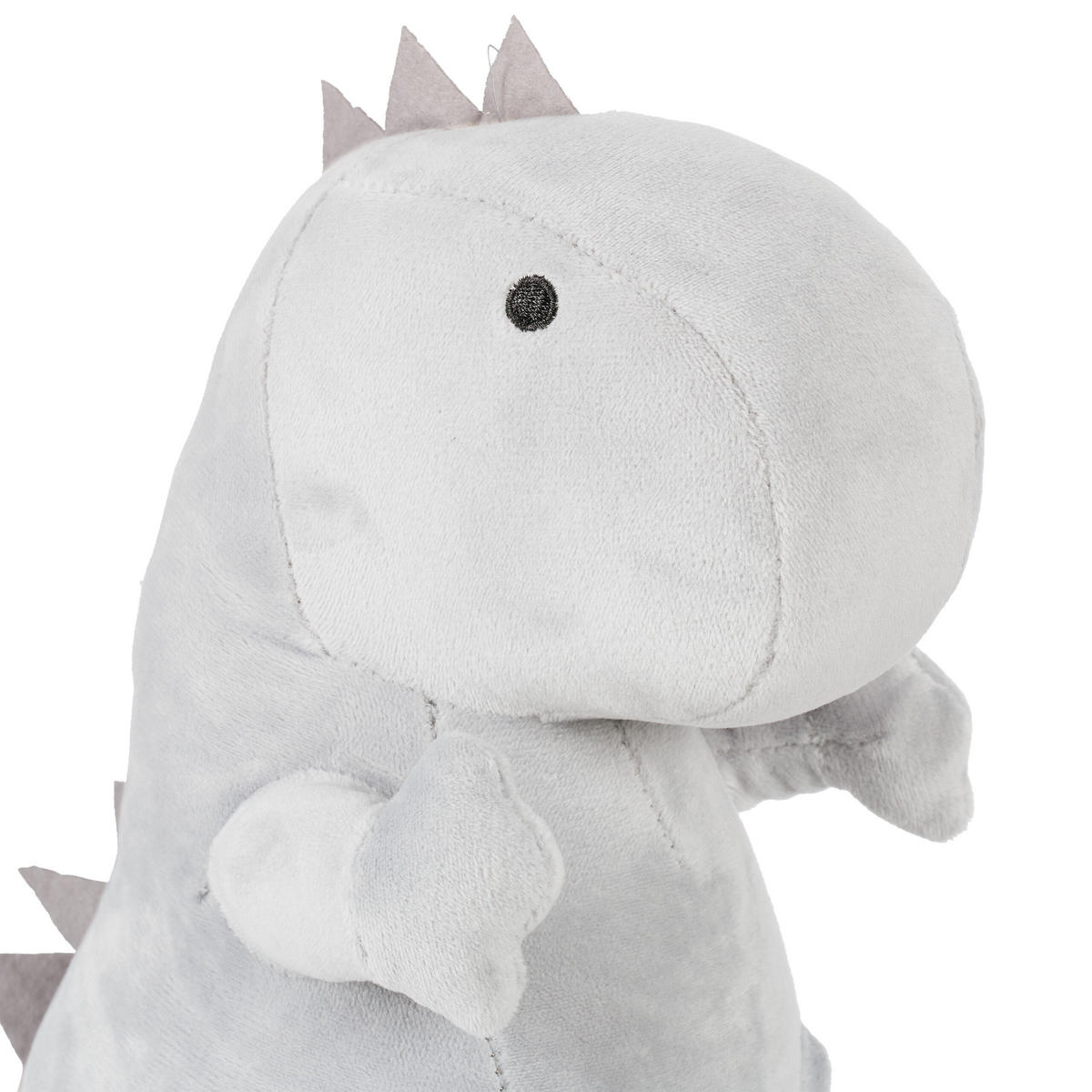 DÖRRSTOPP Grå Dino 23x14x21 cm - Grå, Textil/Naturmaterial (14/21cm) - Relaxdays