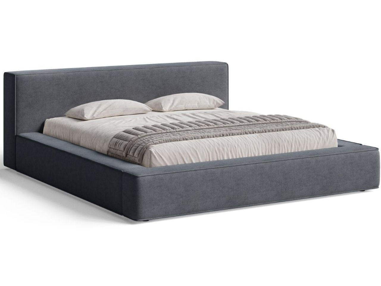 POLSTERBETT Mali 180x200 Dunkelgrau - Dunkelgrau, Textil (180/200cm) - Graingold