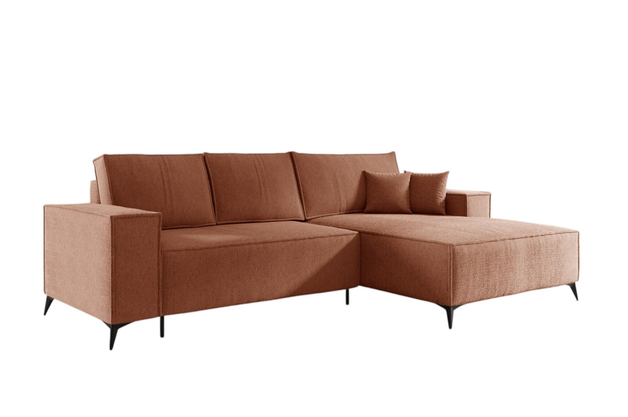 ECKSOFA Fiore - Altrosa, Holzwerkstoff/Textil (294/185cm) - Fun Möbel