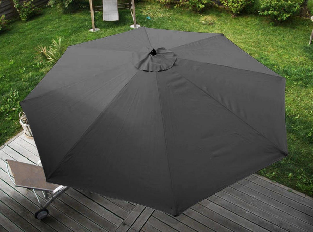 SONNENSCHIRM Grau - Grau, Holz (350/350cm) - MCW