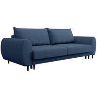 3-SITZER SCHLAFSOFA Cortez dunkelblau - Schwarz/Dunkelblau, Textil (251/76/95cm) - Beautysofa