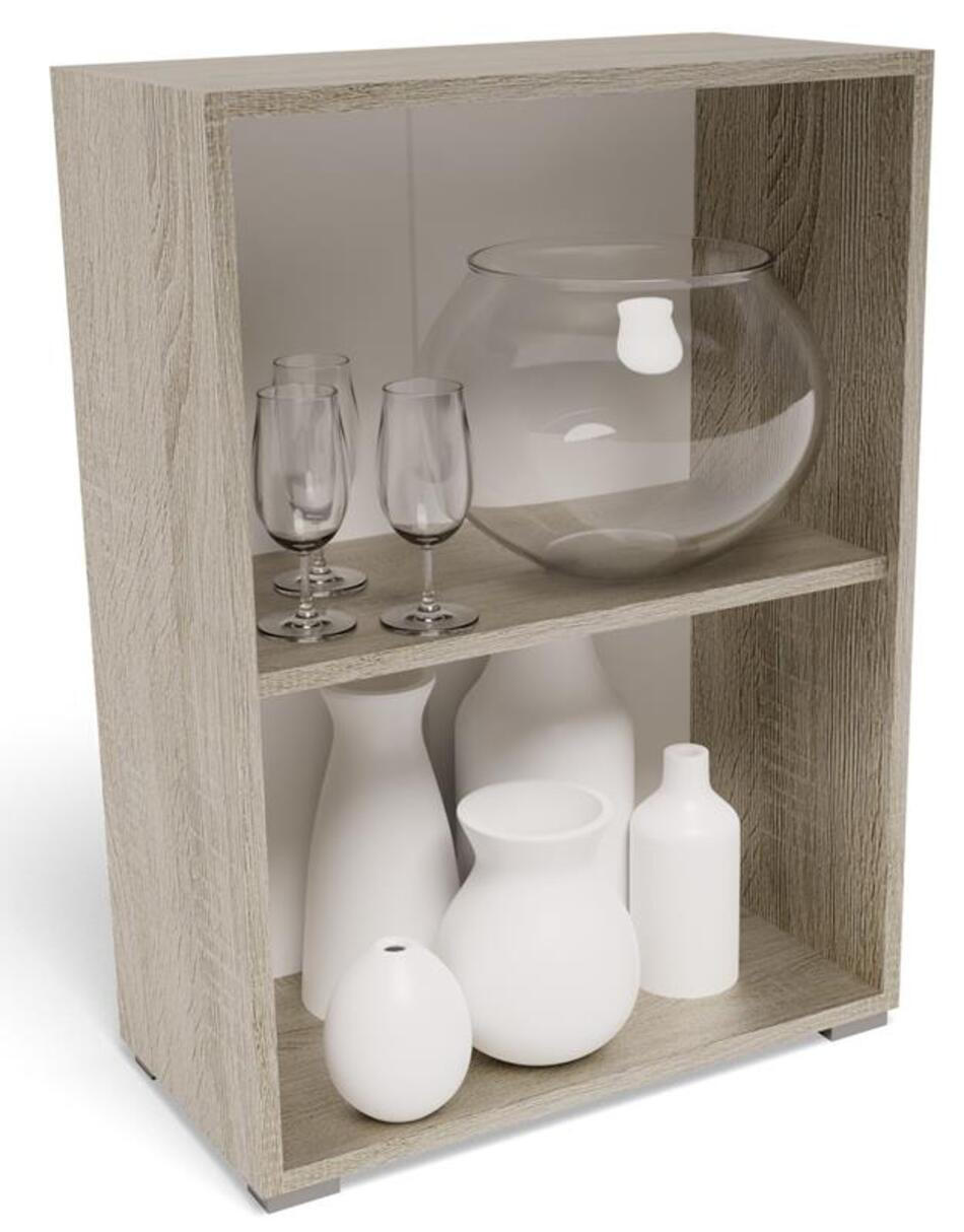 BÜCHERREGAL 80 EX3 Sonoma Eiche 60/30/80 cm - Sonoma Eiche, Holzwerkstoff (60/80/30cm) - Matkam Möbel