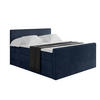 BOXSPRINGBETT mit Matratze H3|H4 und Lattenrost - TOLO-Z KING 160x200 Cord - Dunkelblau - Dunkelblau, Holzwerkstoff (160/200cm) - ALTDECOR