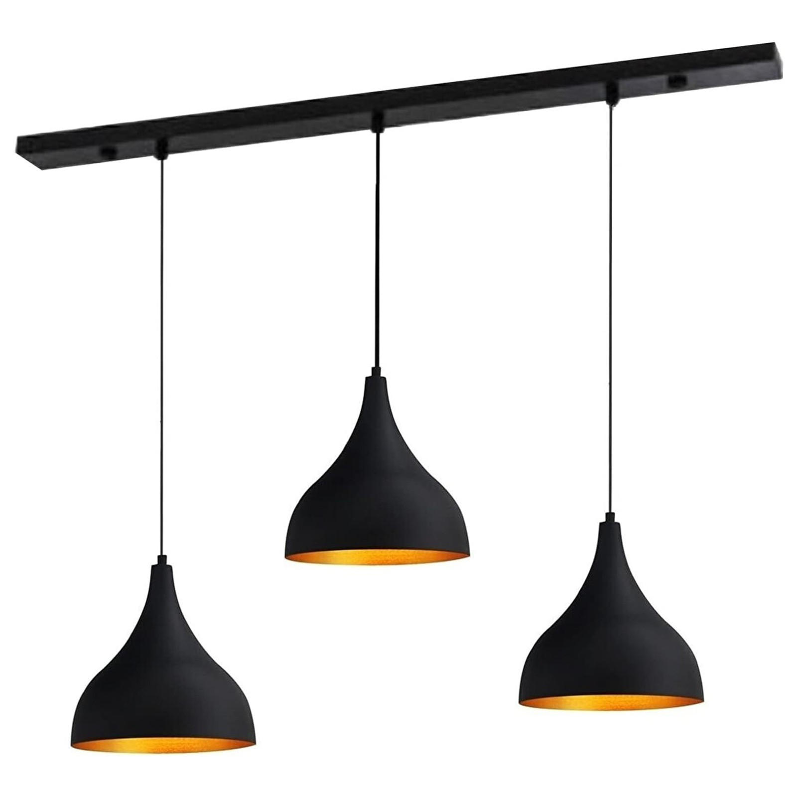 PENDELLEUCHTE Adash 26/28 cm - Goldfarben/Schwarz, Metall (26/28cm) - Bamyum