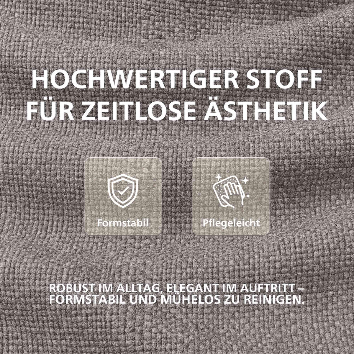BARHOCKER Stoff Grau - Goldfarben/Grau, Textil/Metall (47/85/48cm) - CLP